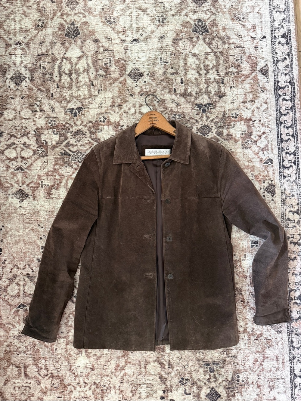 Valerie Stevens Silky Suede Brown Leather Jacket Women’s Medium - Picture 3 of 7